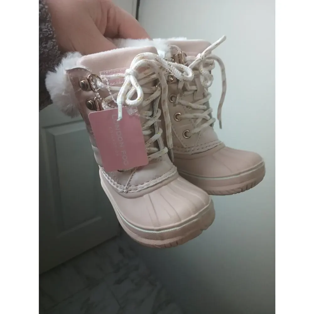 London‎ Fog Toddler Girls Lil Downing Court Cold Weather Boots Pink NWT Size 6
